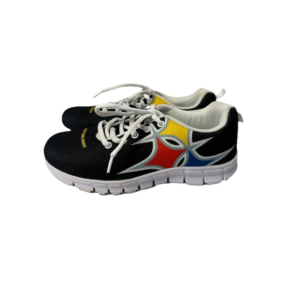 Steelers Football Tennis Shoes Sneakers NFL Game Day Men's Size 5 Women's Size 7